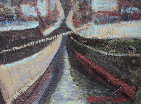 Gloucester fishing boat painting