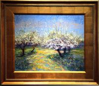 orchard painting framed